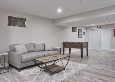 Contemporary Open-Concept Basement Finishing